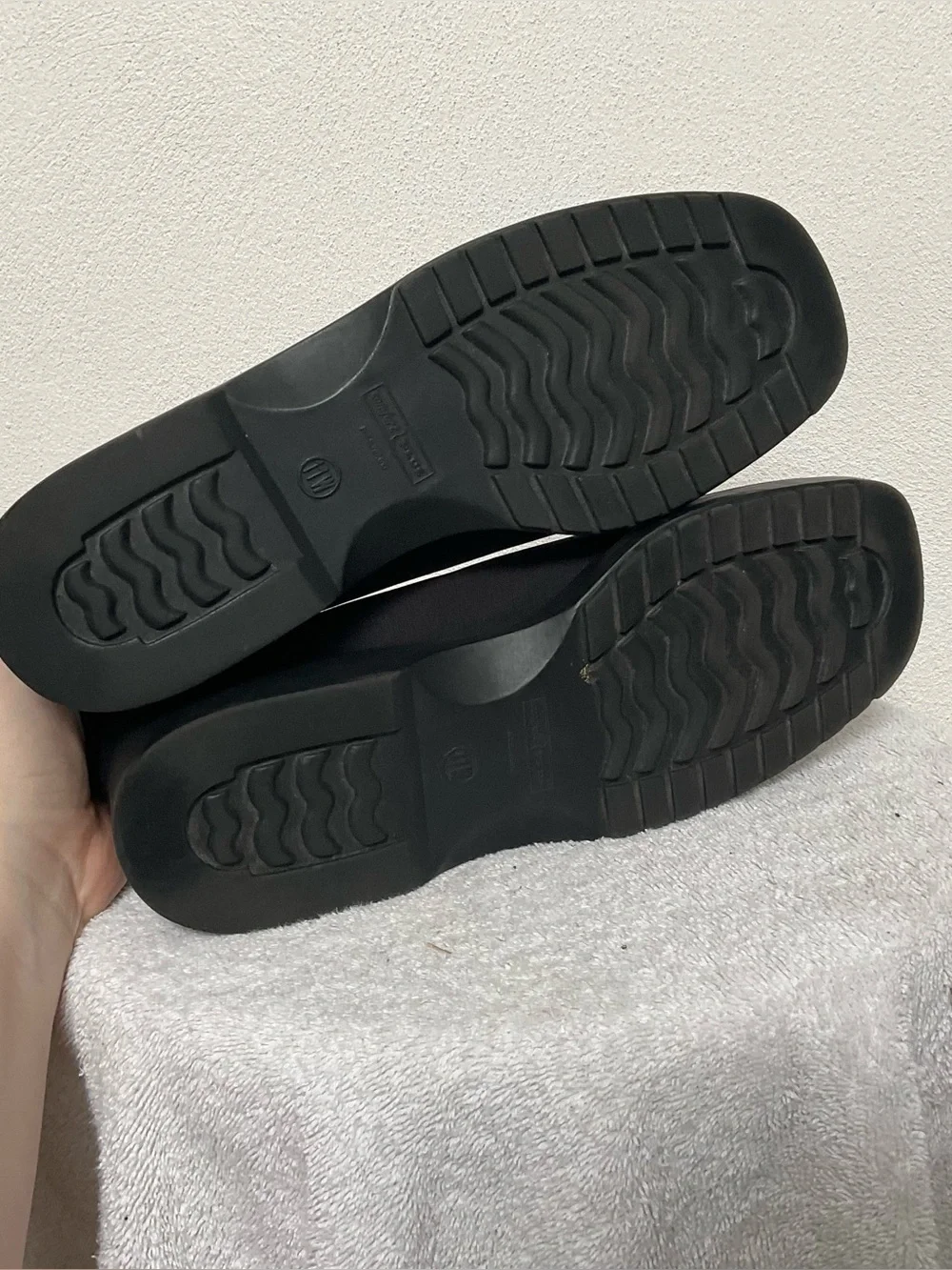 Comfort Plus Black Slip On Stretch Loafer Low Heel Size 11 Wide Width Office